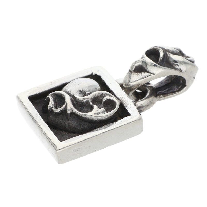 Chrome Hearts Framed Heart Silver Necklace Top