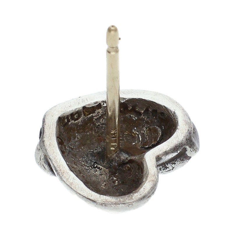 Chrome Hearts Stud Heart Silver Earrings