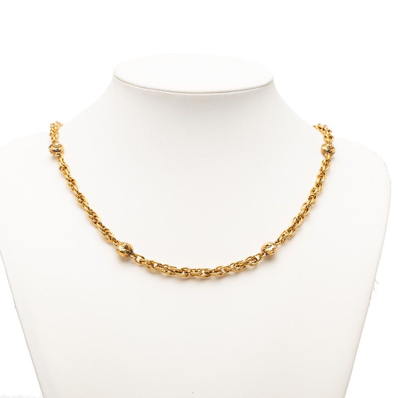 Chanel Long Necklace Gold Plated