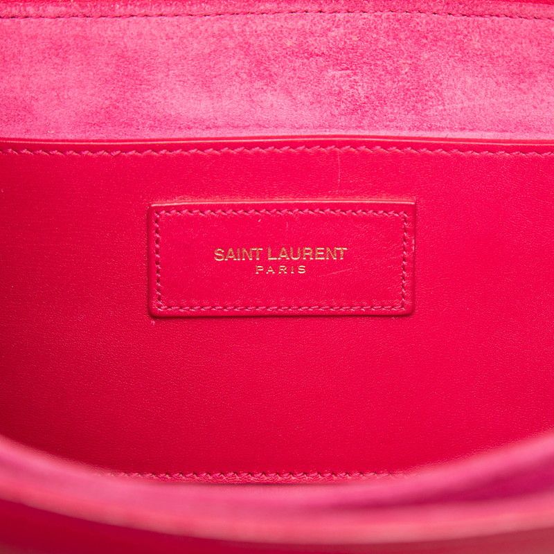 Saint Laurent Classic Lou Crossbody Shoulder Bag Red Leather