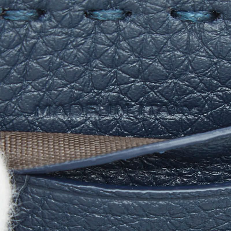 Fendi Selleria Fragment Case Card Navy Red Leather