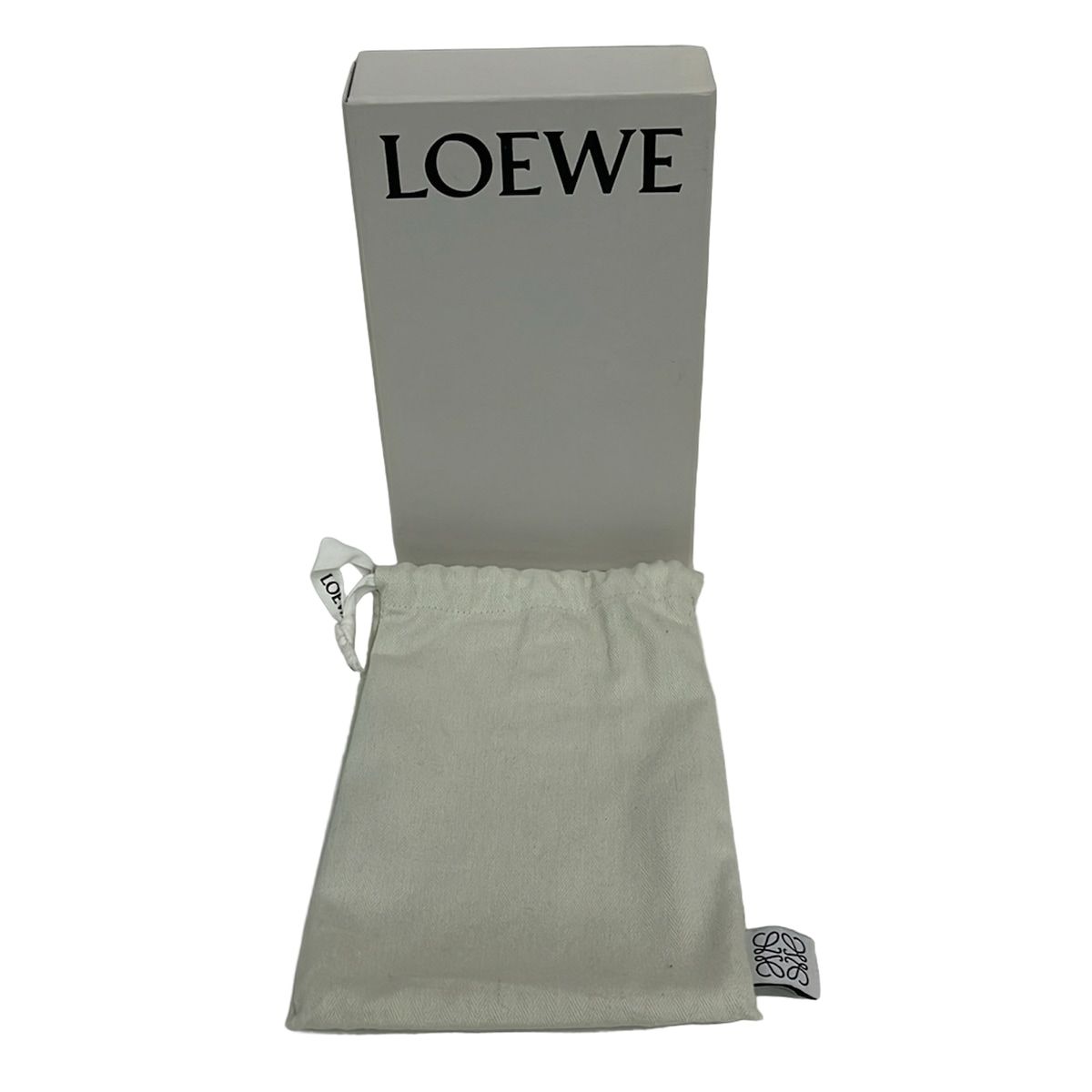 Loewe Wallet Repeat Zip Around Anag Lambskin Pattern Navy Embossed Leather