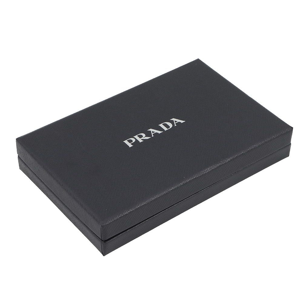 Prada Wallet City Calfskin Tab Triangle Logo Leather