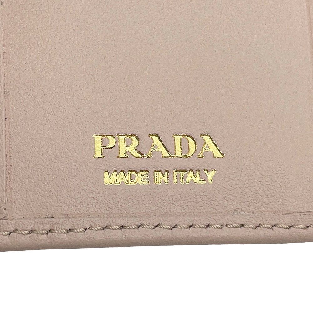 Prada Bifold Wallet Triangle Logo Compact Leather