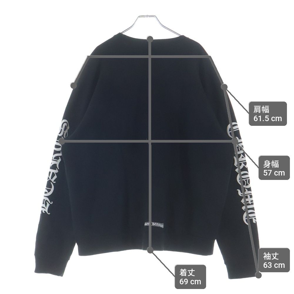 Chrome Hearts Sweatshirt Plvr Neck Logo Print Crew Trainers Black