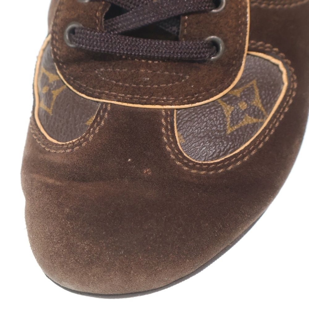 Louis Vuitton Monogram Suede Driving Shoes Brown