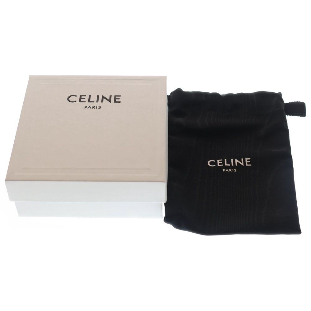 Celine Triomphe Pom Charm Logo Bag Key Ring Pink Brown