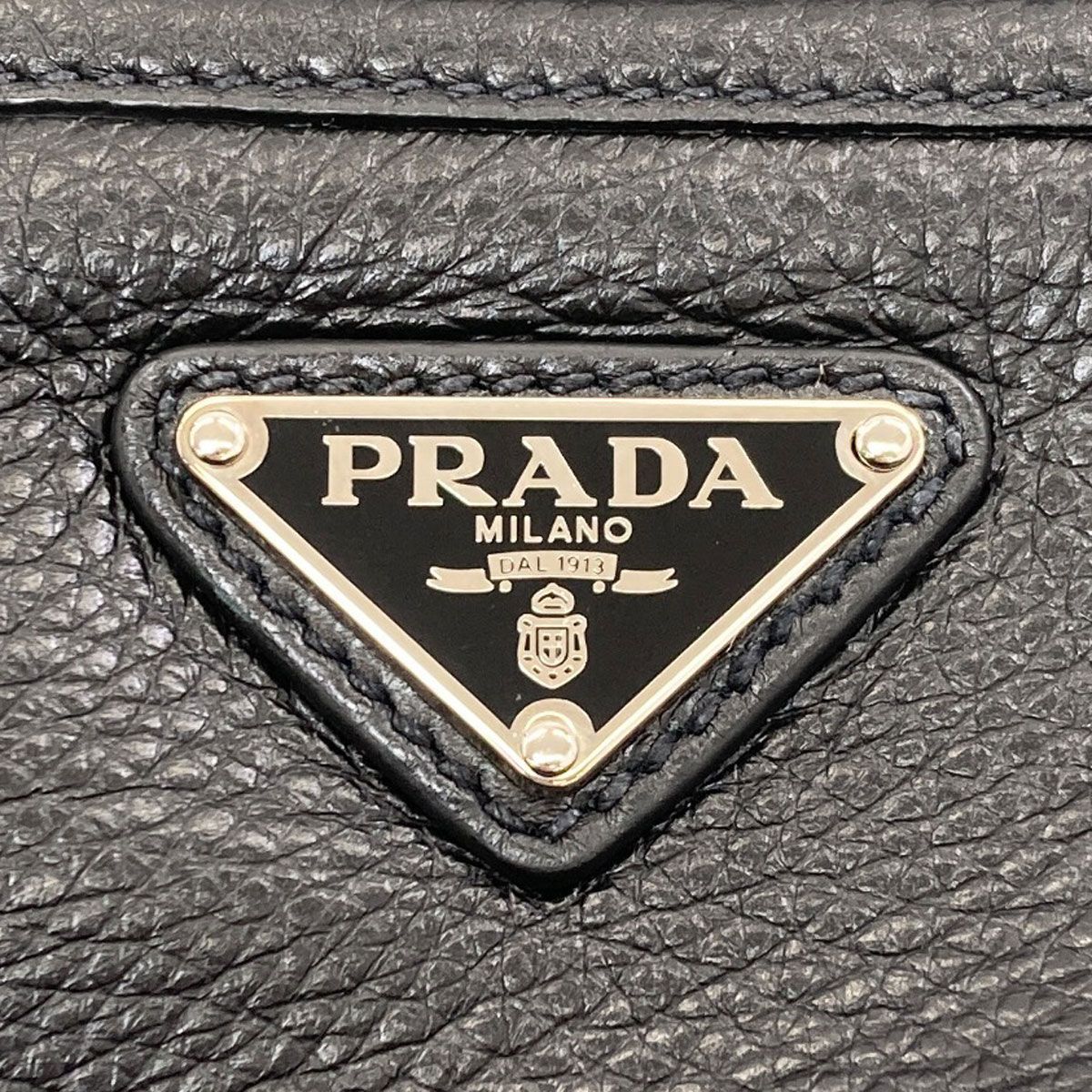 Prada Logo Shoulder Bag Leather