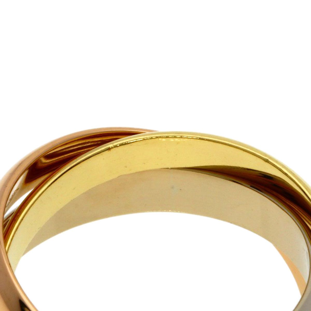 Cartier Trinity 53 Ring 18k Yellow Gold 18k White Pink