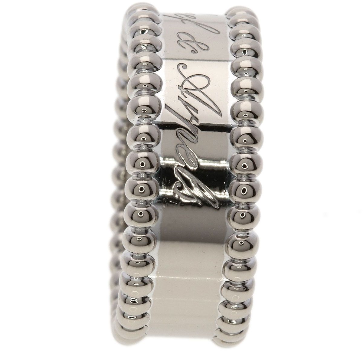 Van Cleef & Arpels Perlee Signature 52 Ring 18k White Gold