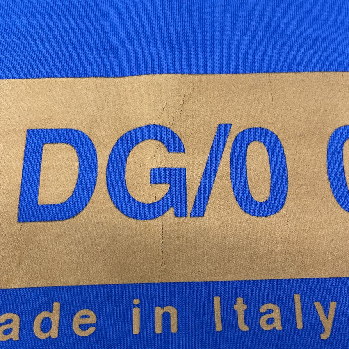Dolce & Gabbana Blue Orange Logo Embroidery T-Shirt XS