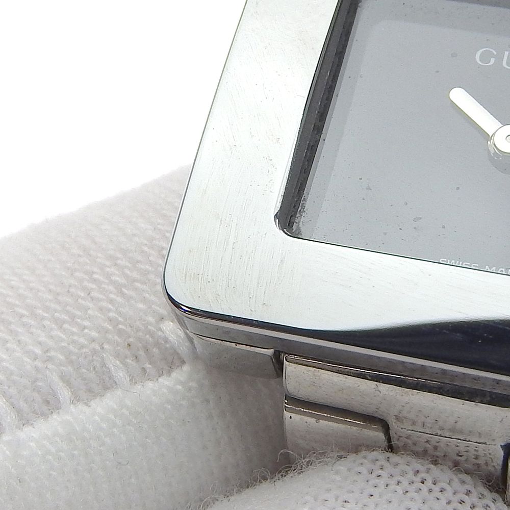 Gucci Stainless Steel Quartz Analog Display Black Dial Watch