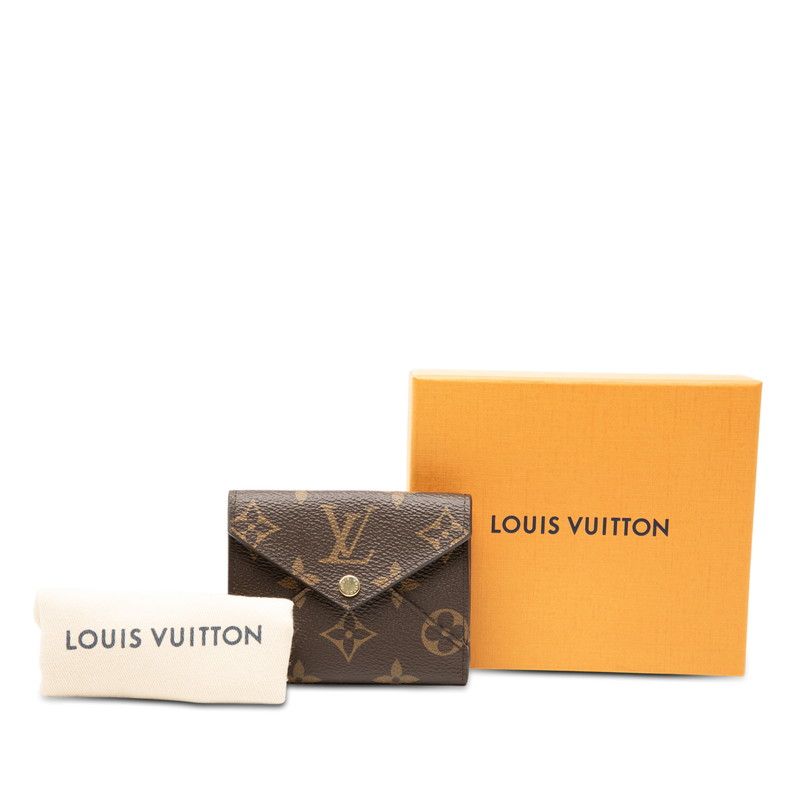 Louis Vuitton Monogram Portefeuille Celeste Trifold Wallet Brown Rose Ballerine