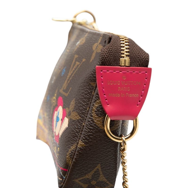 Louis Vuitton Monogram Mini Pochette Vivienne Chain Mini Bag Pouch Holiday