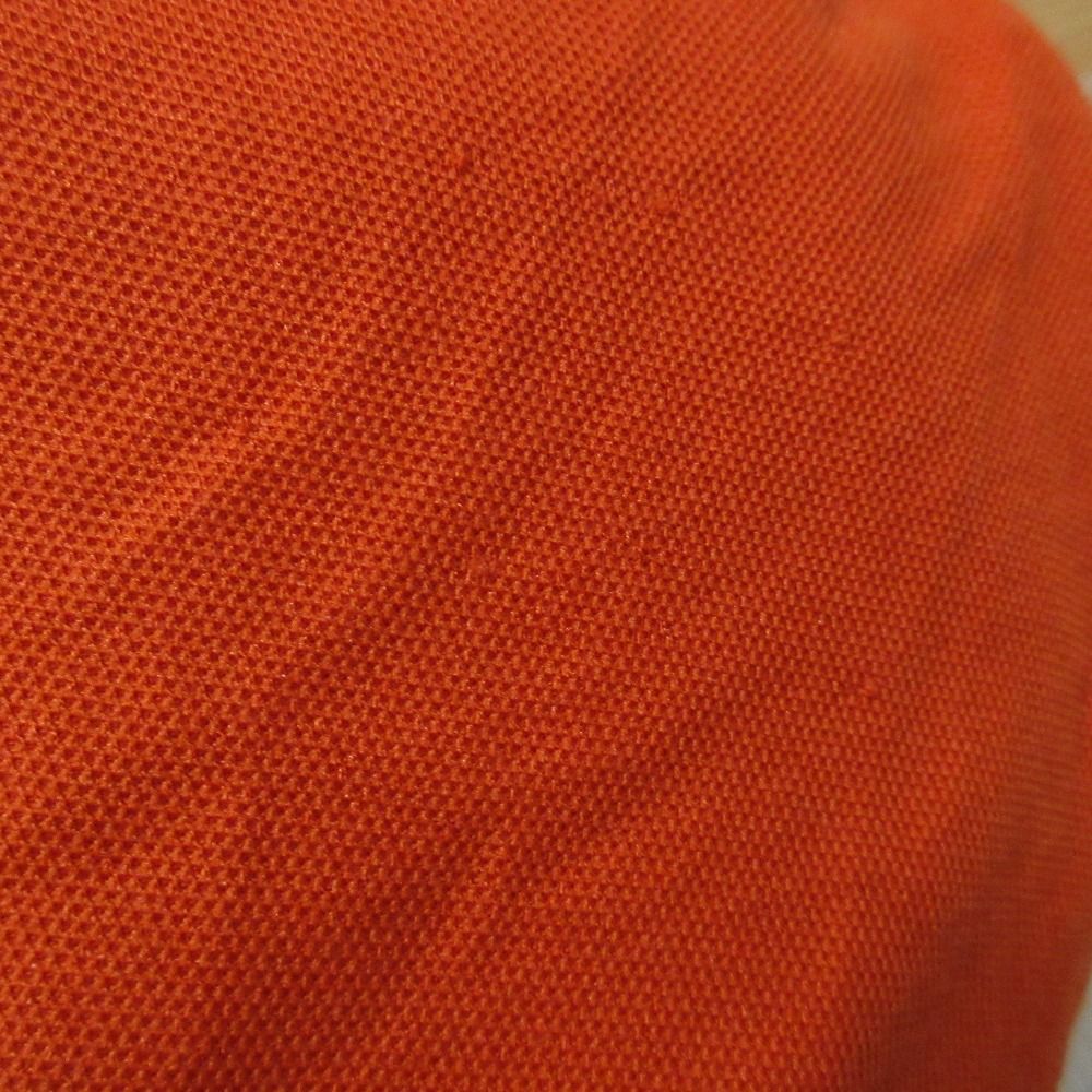 Hermes Series Button Stretch Pique Polo Shirt M Orange