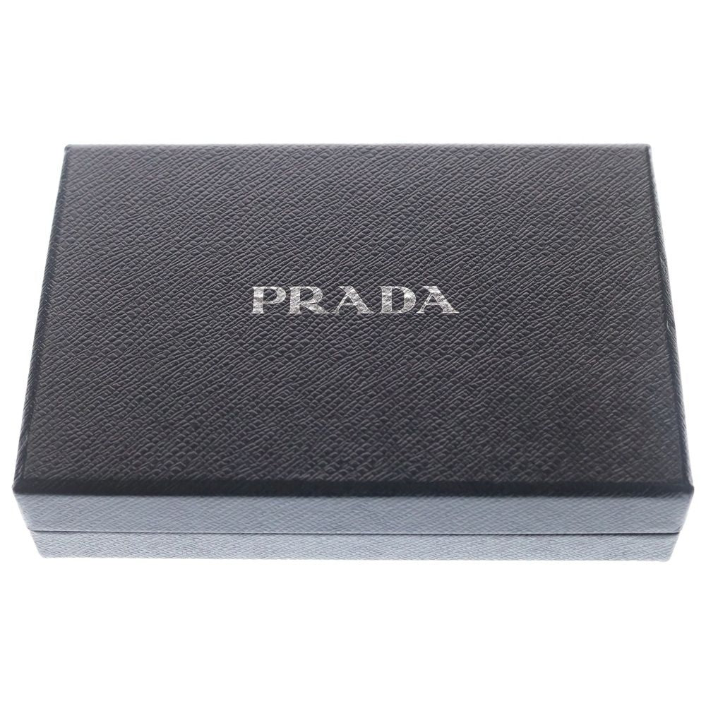 Prada Saffiano Compact Wallet Bifold Coin Case Leather Pink Beige Gold