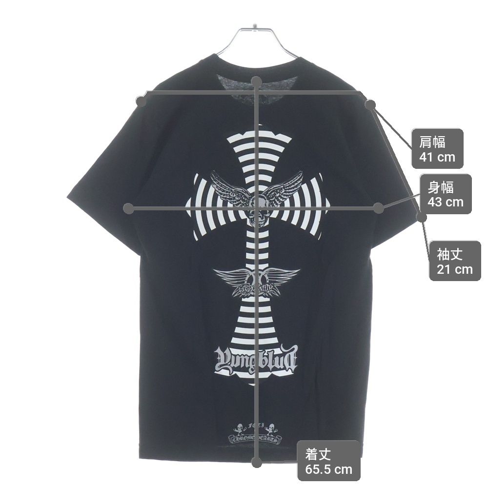 Chrome Hearts Aerosmith Blue Mountain Limited Foti Print Short Sleeve T-Shirt