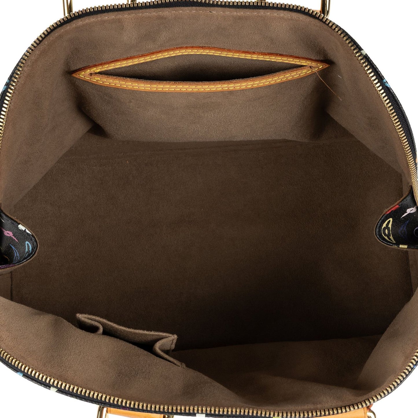 Louis Vuitton Alma Black Multicolor Colorful Monogram Canvas Handbag