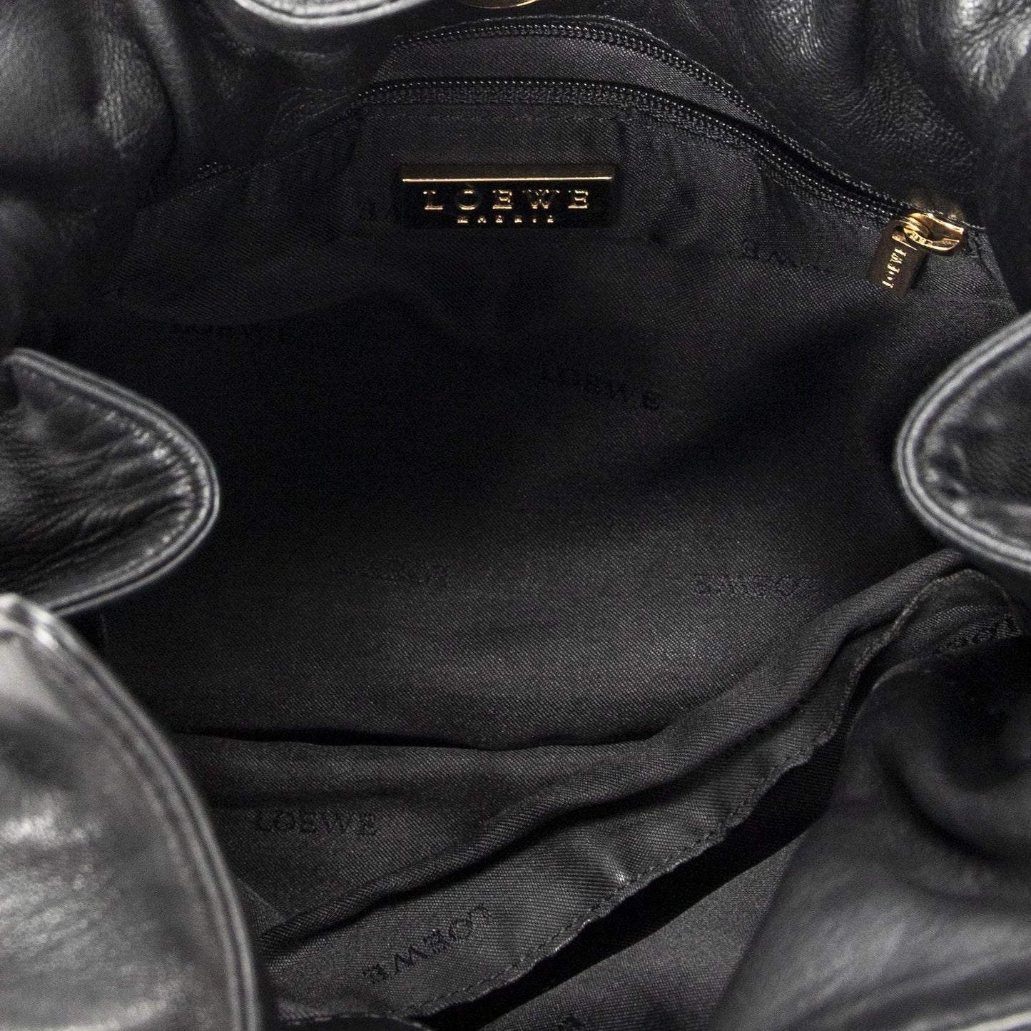 Loewe Small Tassel Flamenco Black Calfskin Leather