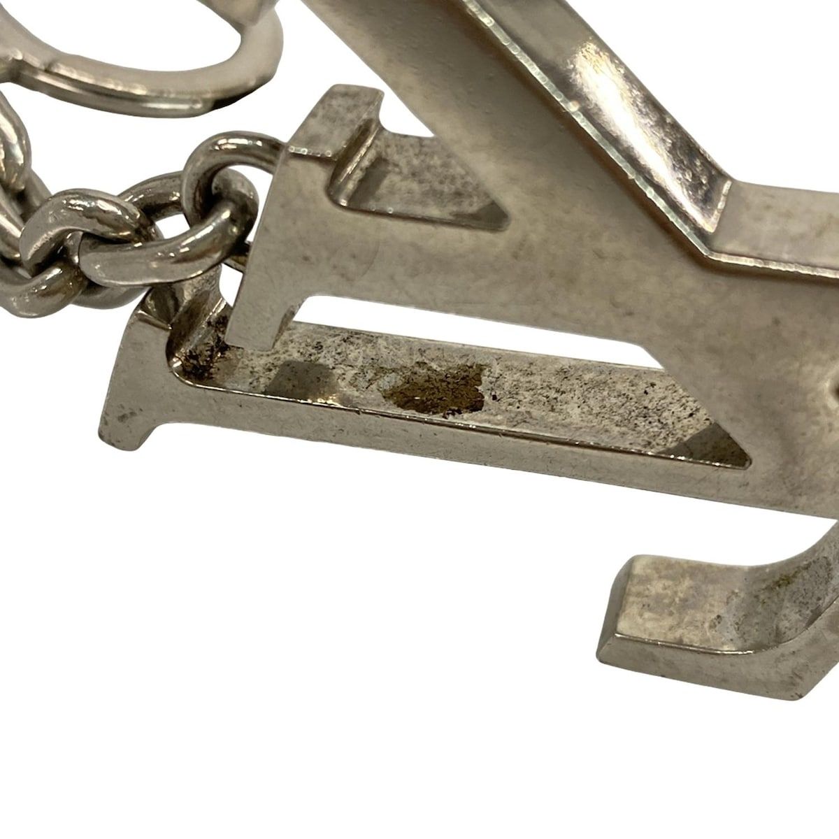 Louis Vuitton Key Holder Porte Cles Initial LV Silver