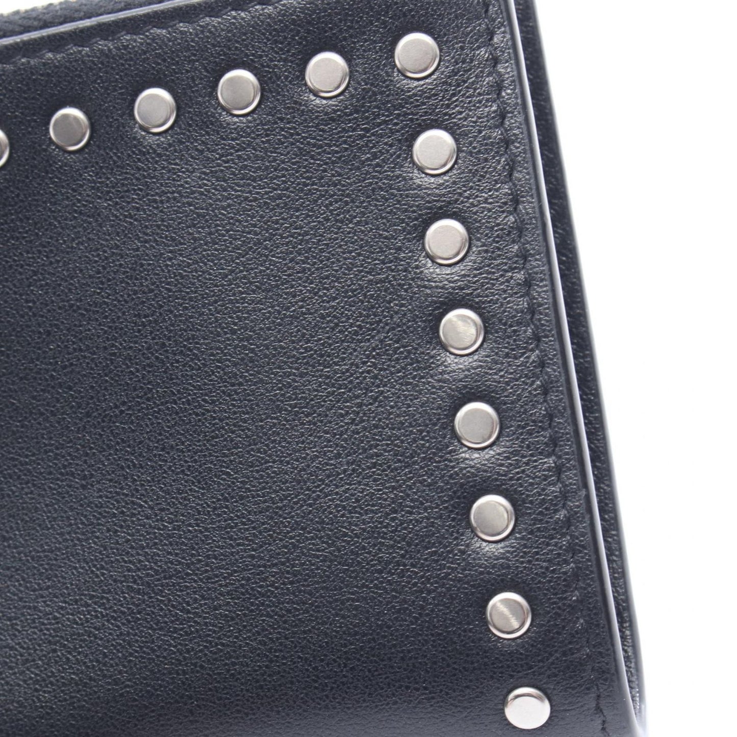 Saint Laurent Paris Bifold Wallet Studded Black Leather