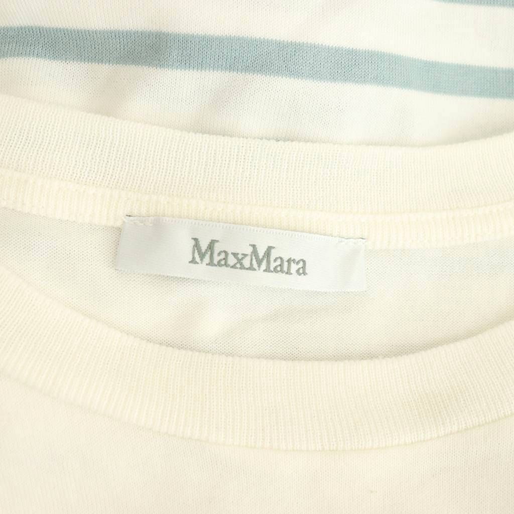 Max Mara White Tag Long T-Shirt Border Long Sleeve Logo SY