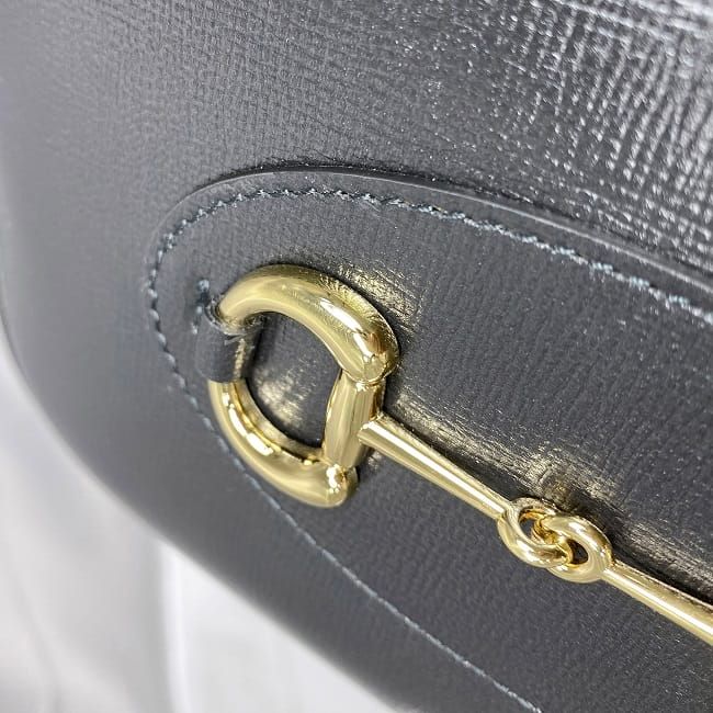 Gucci Shoulder Bag Black Horsebit Leather