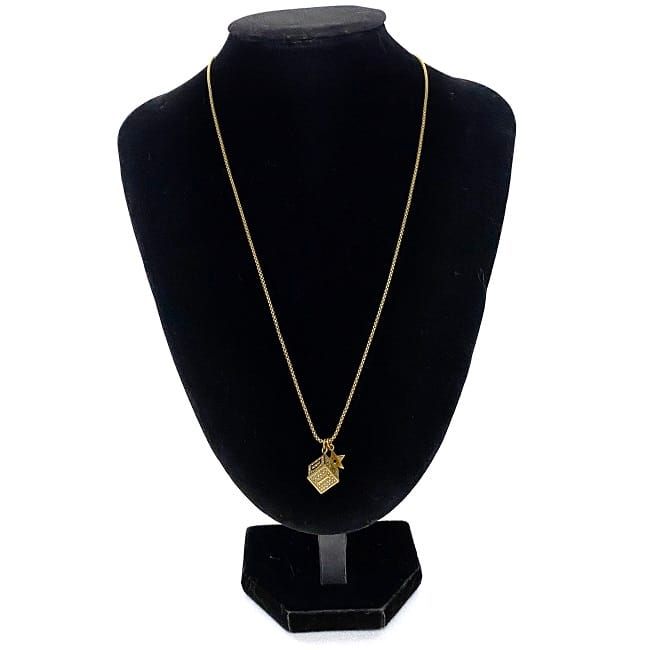 Dior Cube Necklace Gold Dice