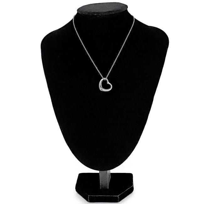Tiffany & Co Open Heart Necklace Silver Elsa Peretti