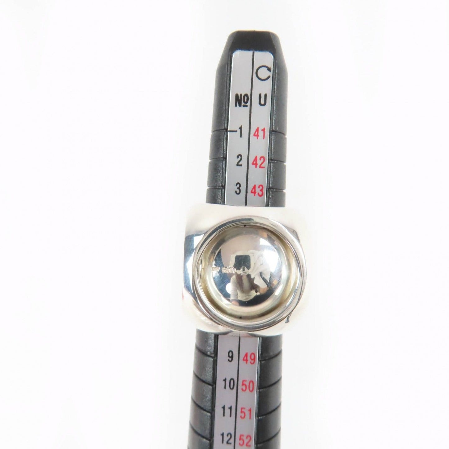 Hermes Vintage Extra Wide Series Ring Cube Silver