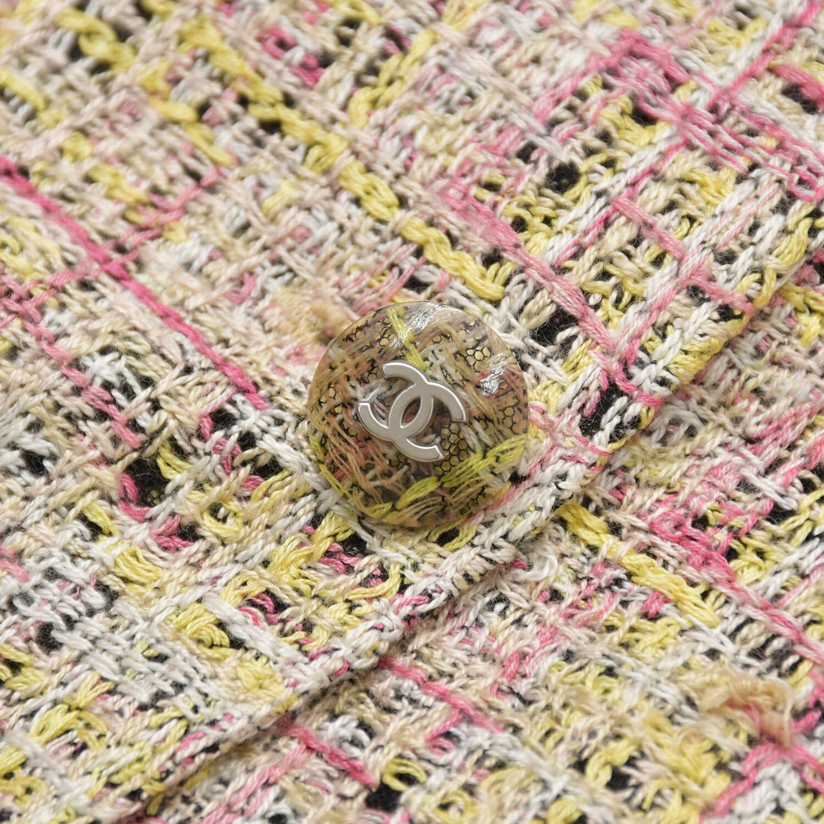 Chanel Tailored Suit Set Tweed CC Logo Jacket Skirt — view 8