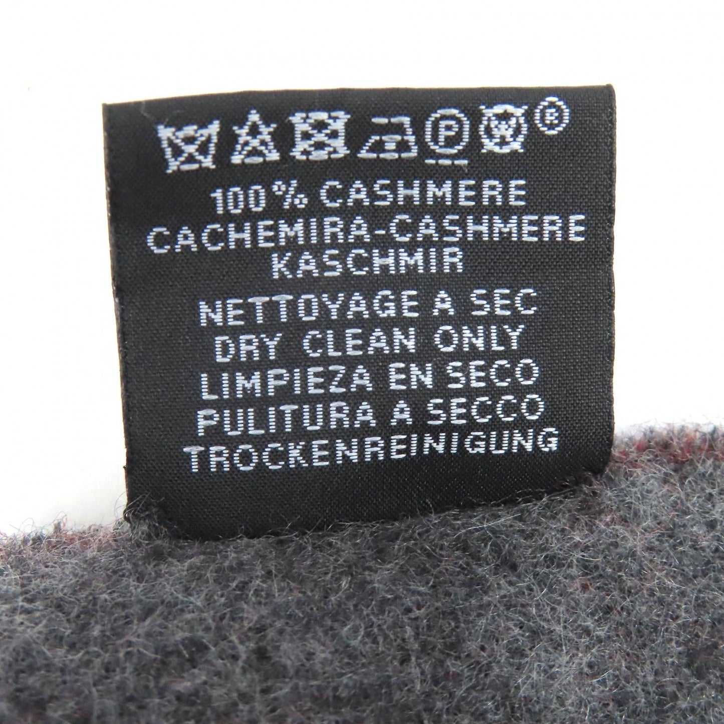 Hermes Grand Mall Cashmere Fringe Scarf Bicolor Brown Gray