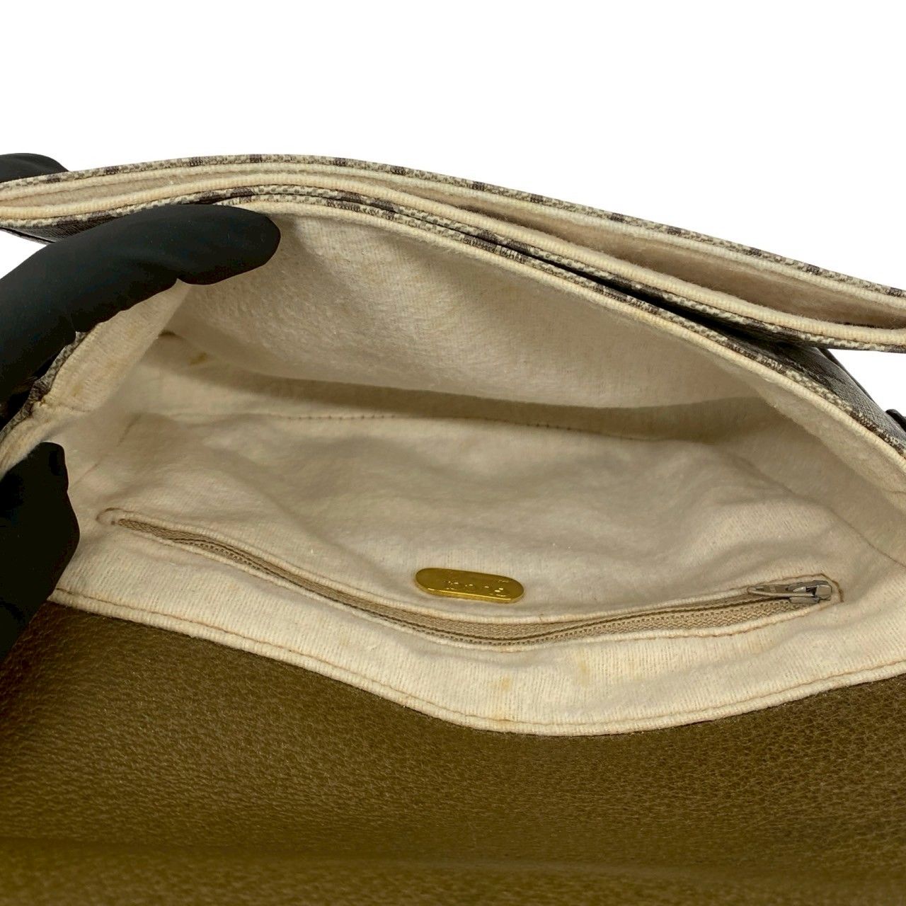 Gucci Vintage Plus Logo Leather Shoulder Bag Pochette Brown — view 9