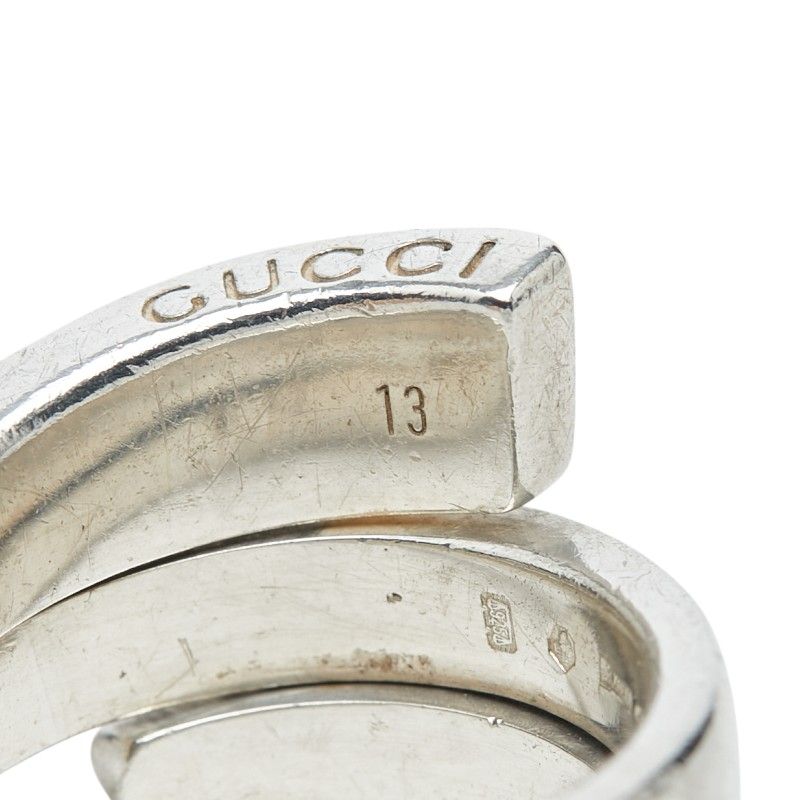 Gucci Logo Screw Ring Silver