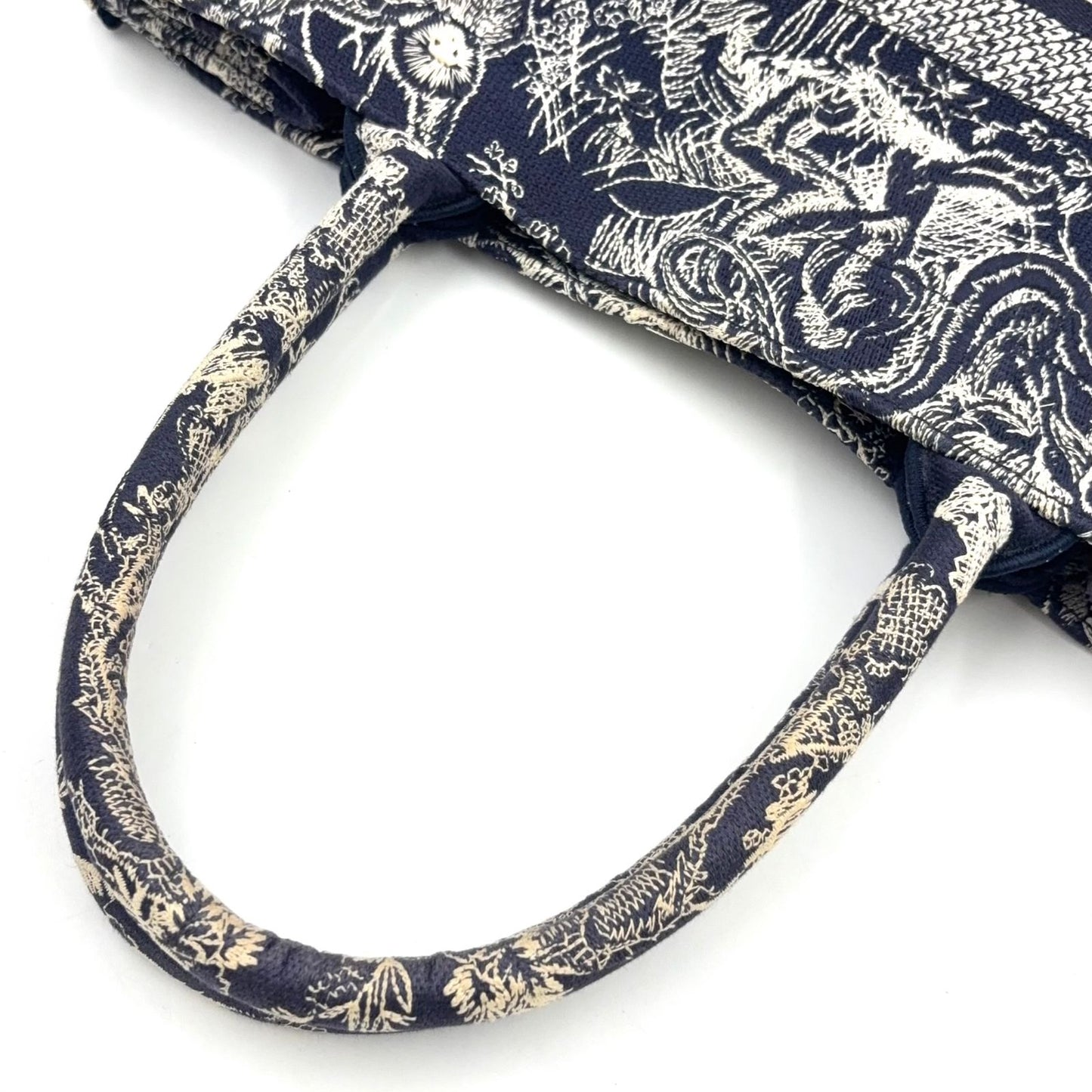 Dior Book Tote Toile de Jouy Reverse Embroidery Canvas Dark Navy — view 9
