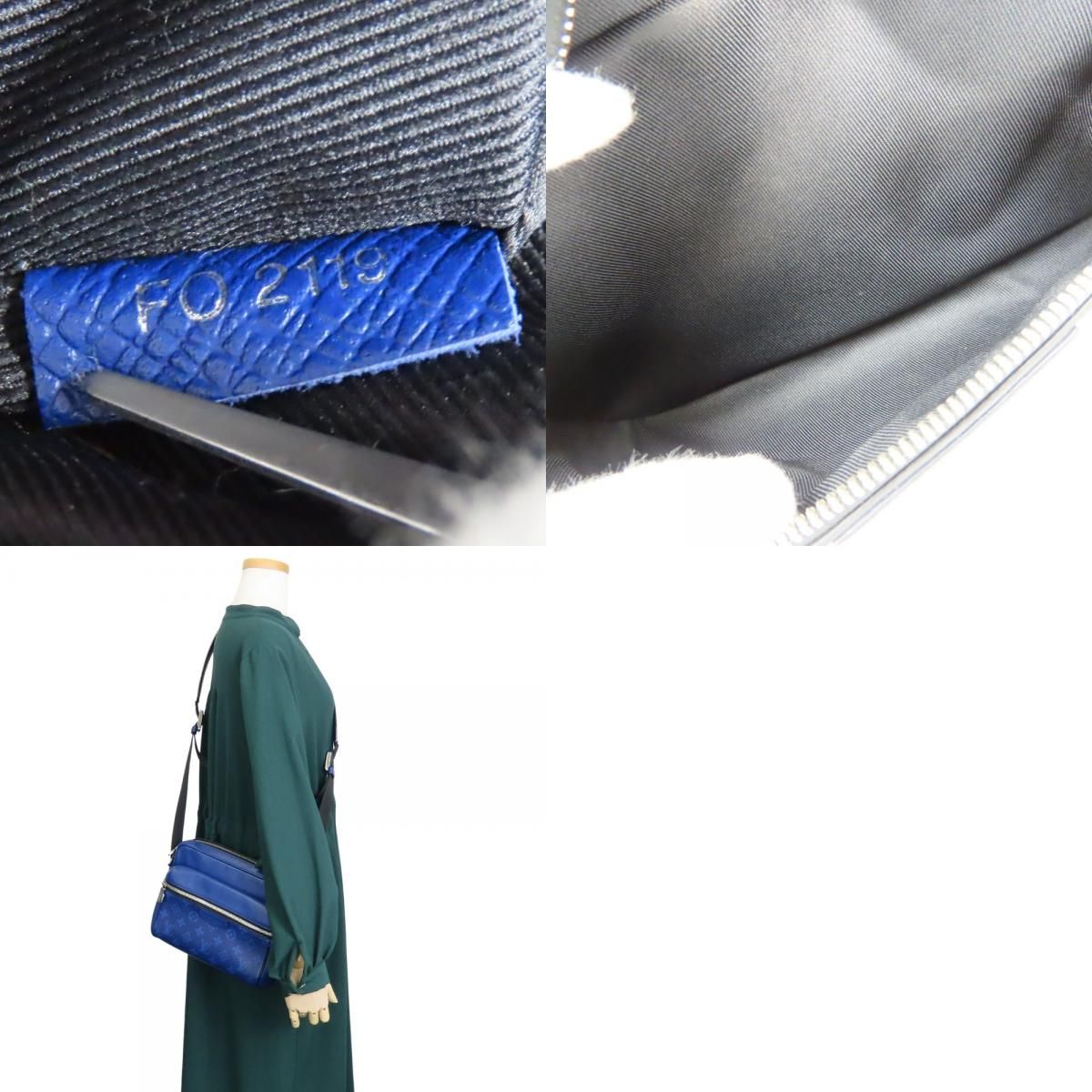 Louis Vuitton Shoulder Bag Outdoor Messenger PM Monogram Taiga Cobalt Crossbody