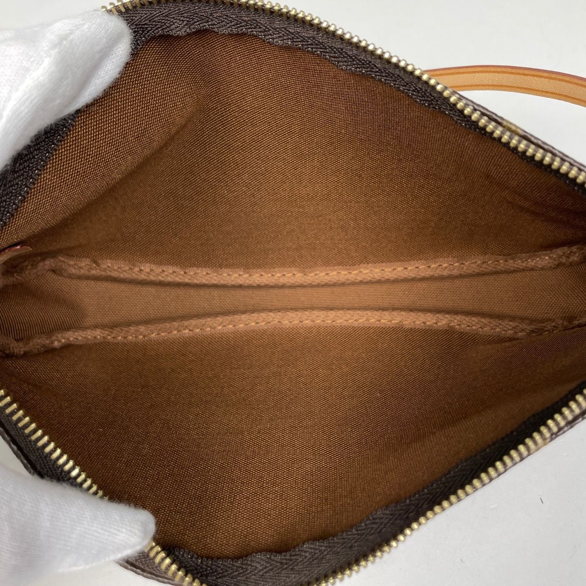 Louis Vuitton Pochette Makeup Cosmetics Pouch Monogram Brown — view 8