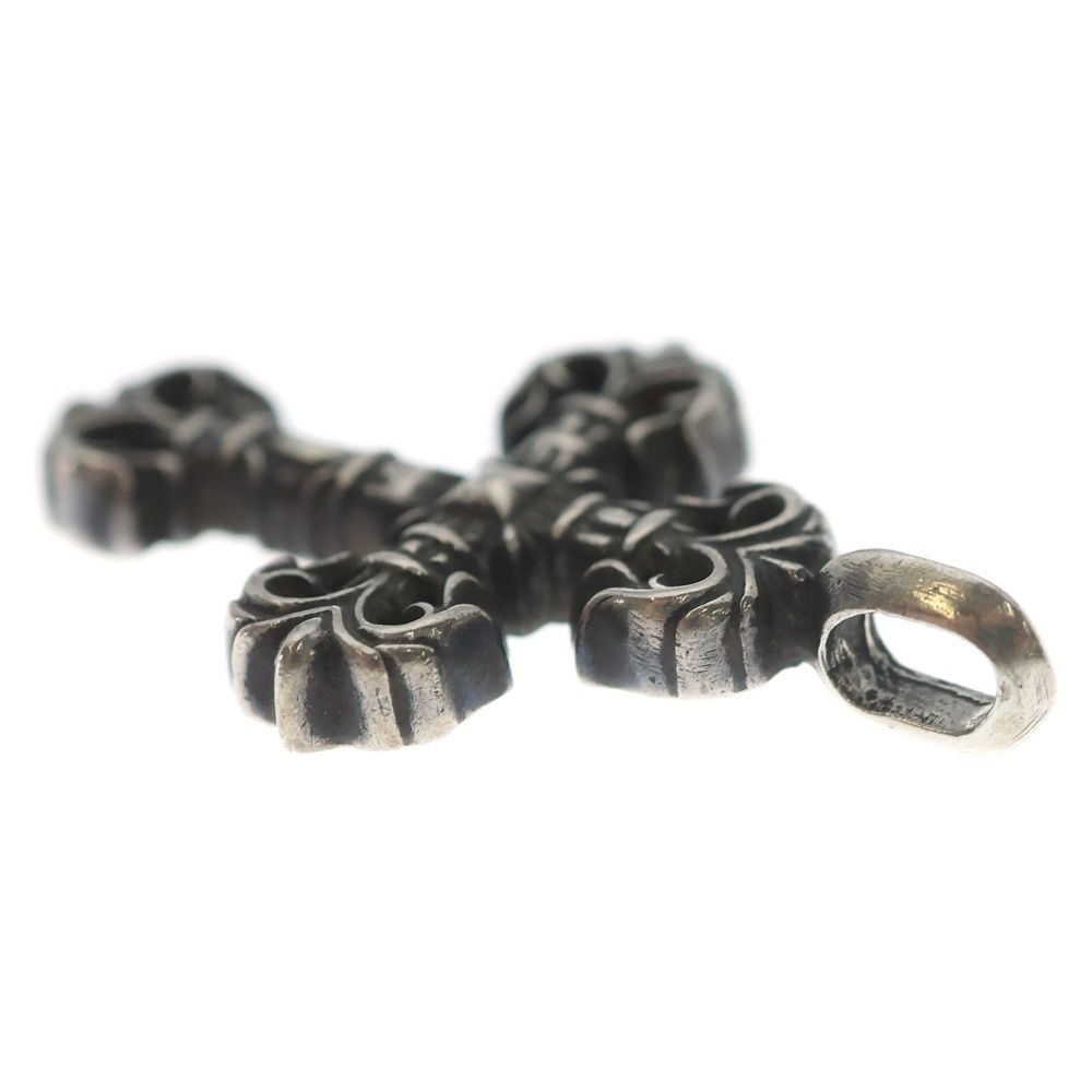 Chrome Hearts Charm Filigree Tiny Cross Pendant Top Silver — view 6