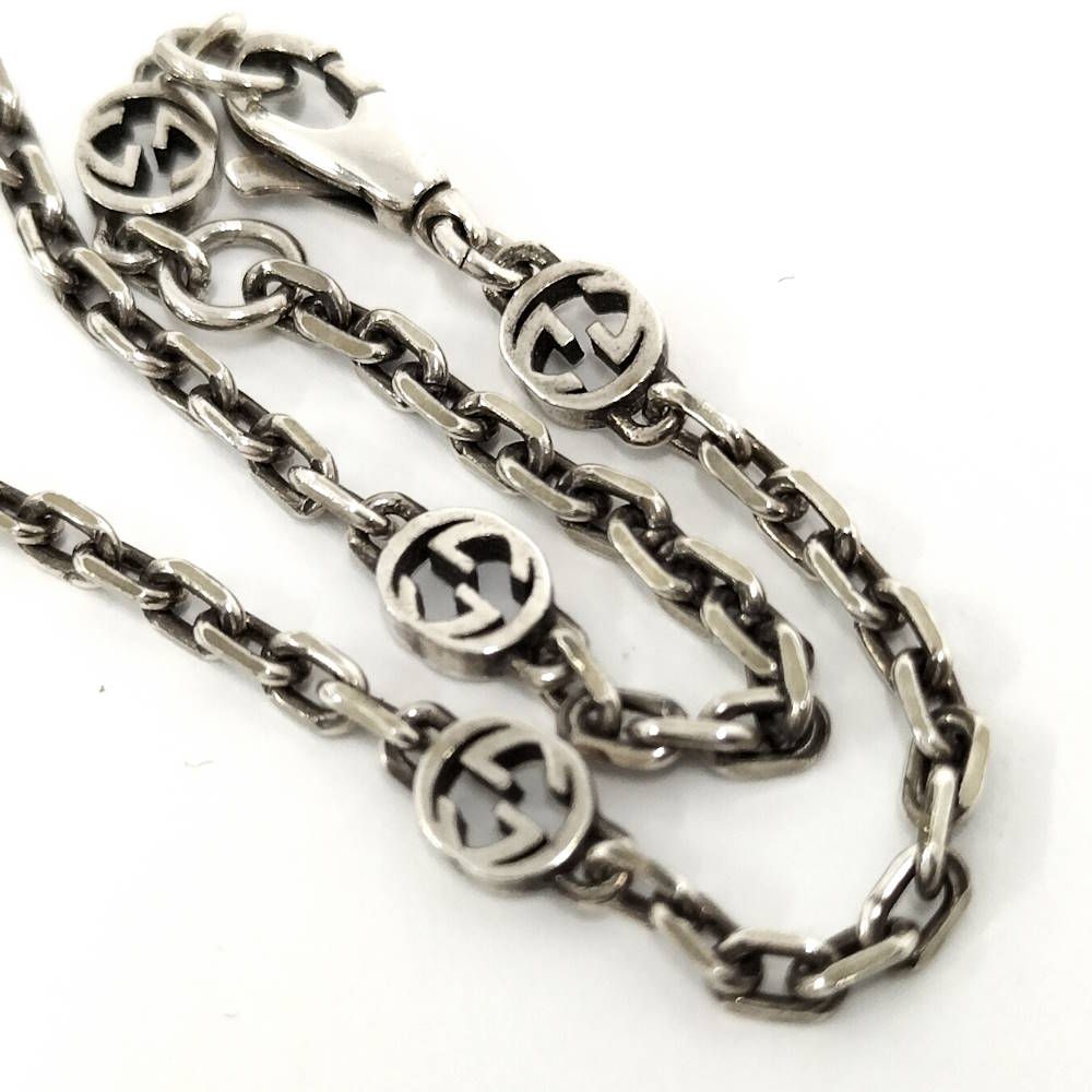 Gucci Interlocking Bracelet Silver Blue — view 9