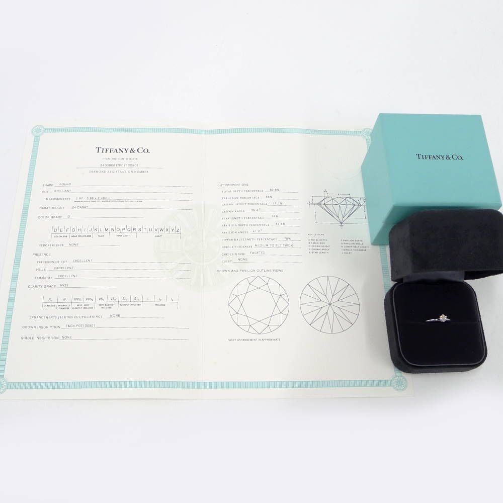 Tiffany & Co Ring Solitaire Platinum Diamond — view 9