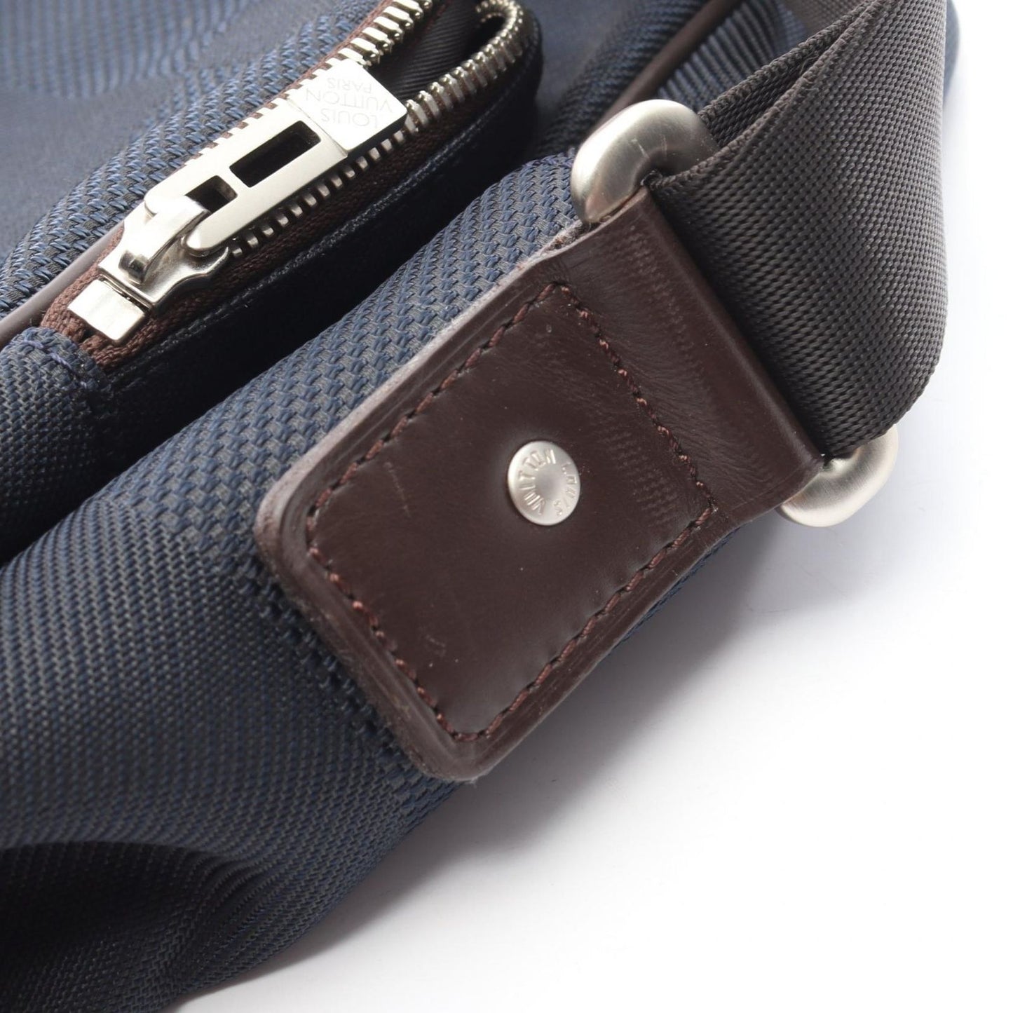 Louis Vuitton Shoulder Bag Pilot Blue Ocean Canvas Leather — view 7
