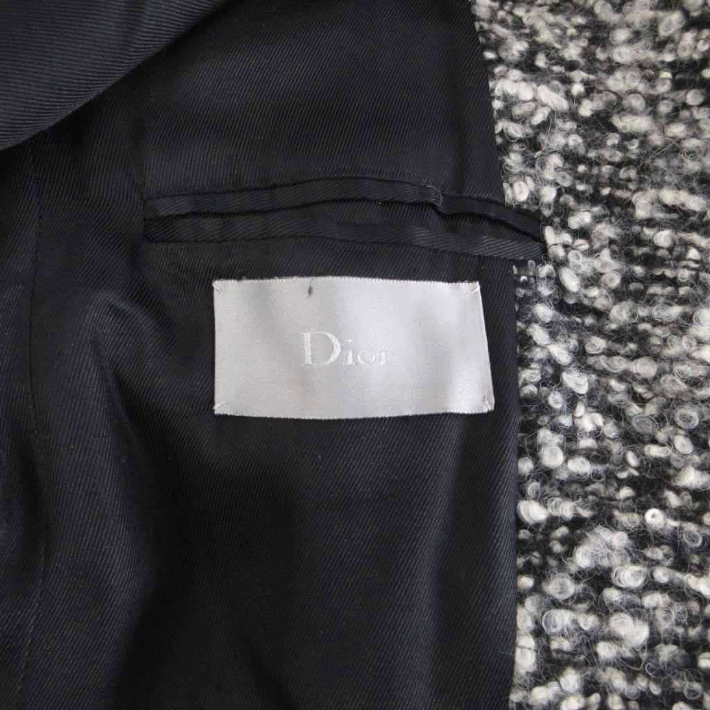 Dior Homme Collection Piece Mixed Tweed Cles Wrap Coat Star Long Length Mohair — view 8