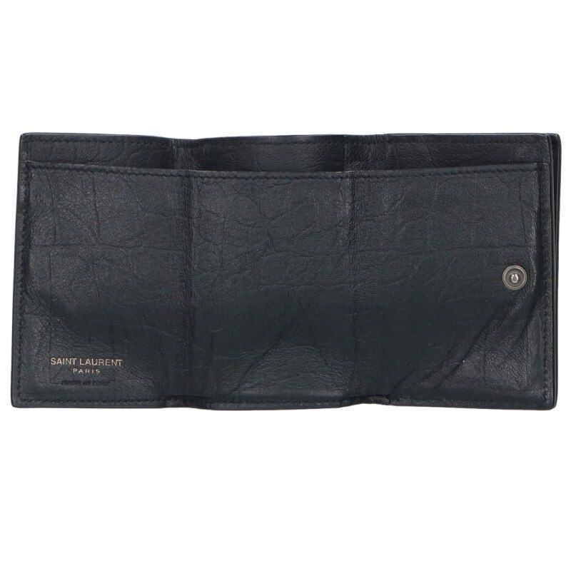 Saint Laurent Paris Cassandra Logo Leather Wallet — view 3