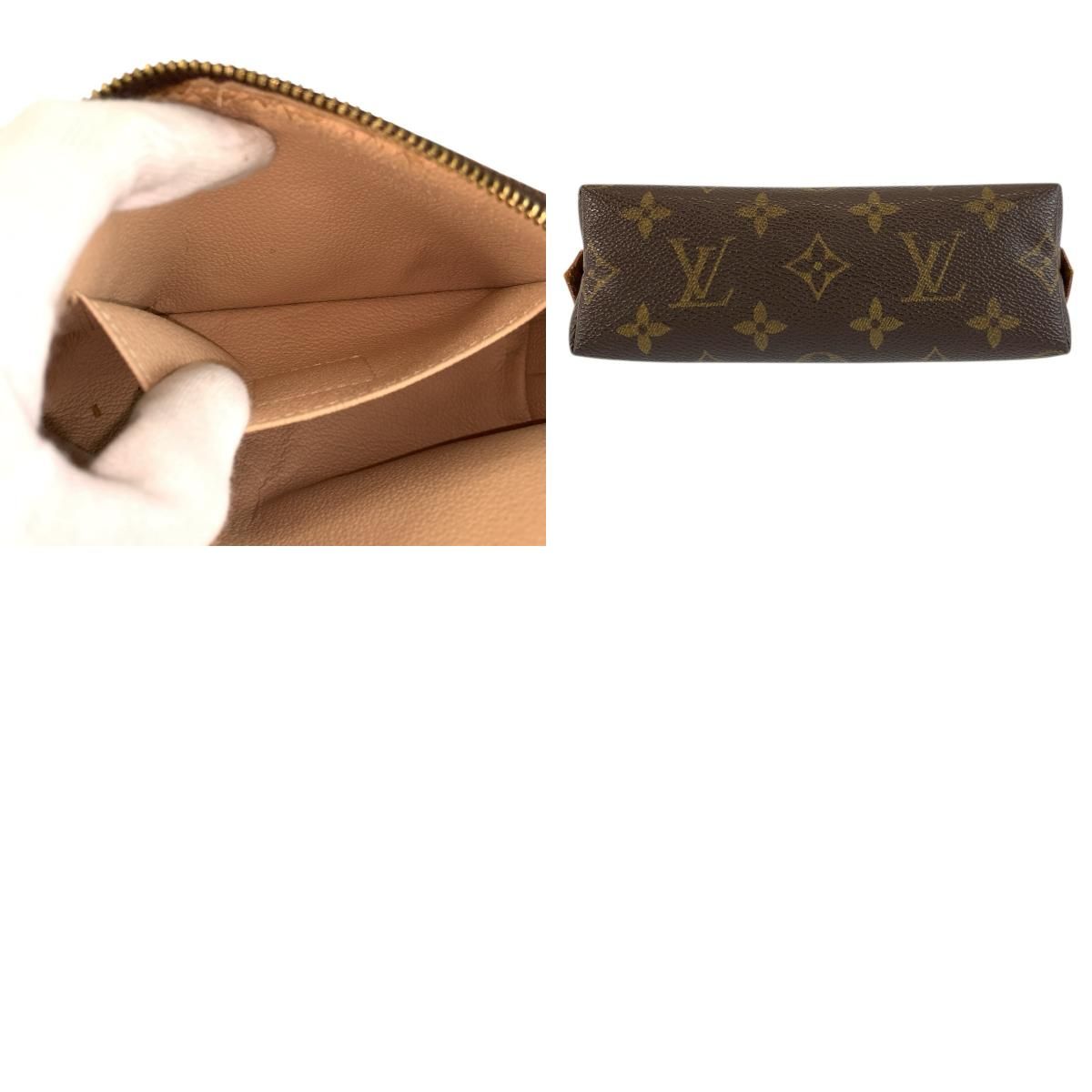 Louis Vuitton Monogram Pochette Cosmetic PM Brown Pouch Makeup — view 9