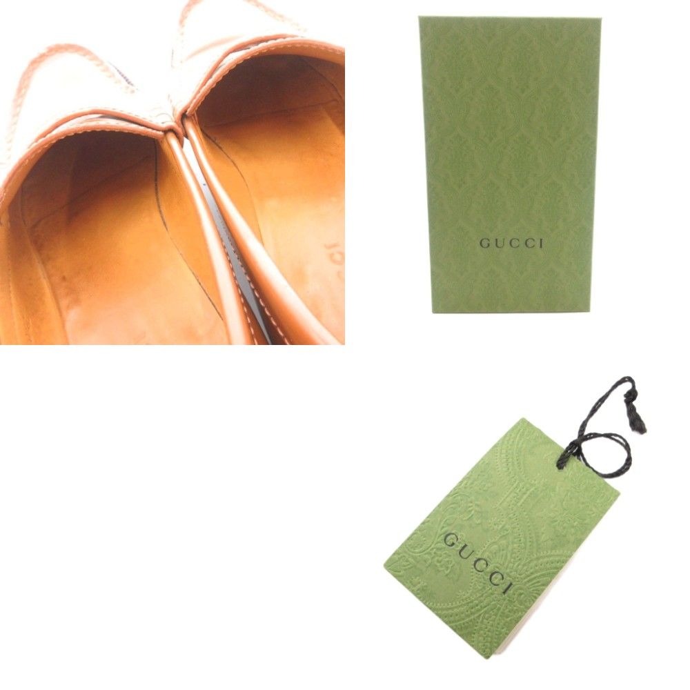 Gucci Loafers Shoes Interlocking Leather 37 Brown — view 9