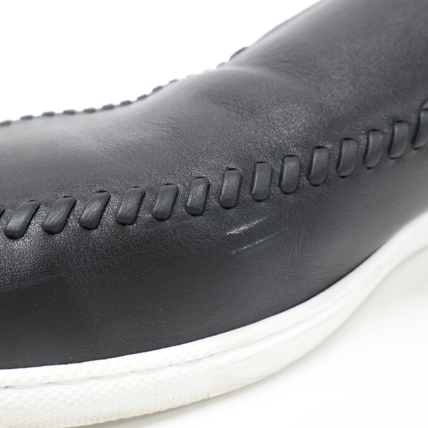 Hermes Black Julian Moccasins Leather Slip on Sneakers — view 9