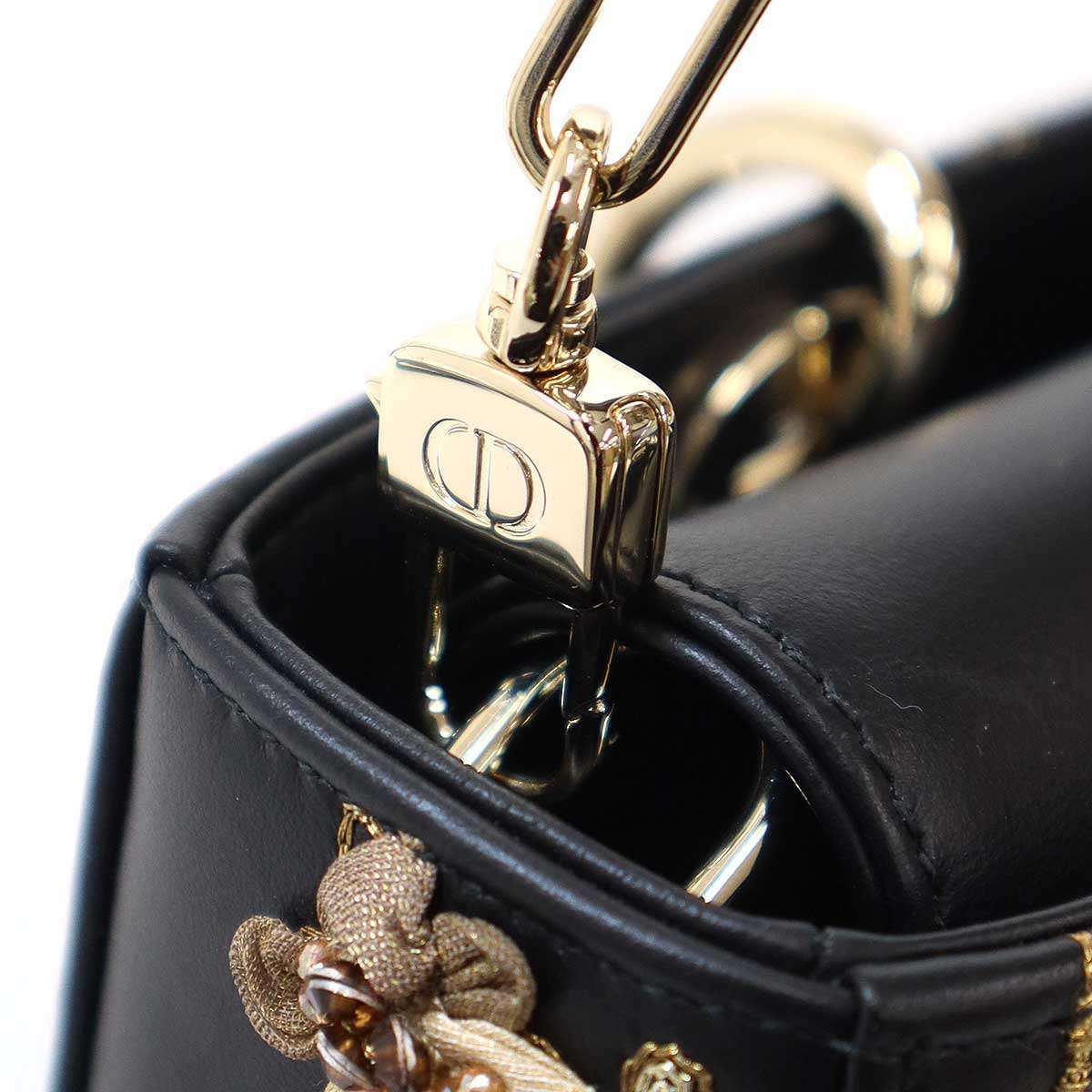 Dior Lady D-joy Ombres Florales Embroidery Joy Shoulder Bag Black — view 9