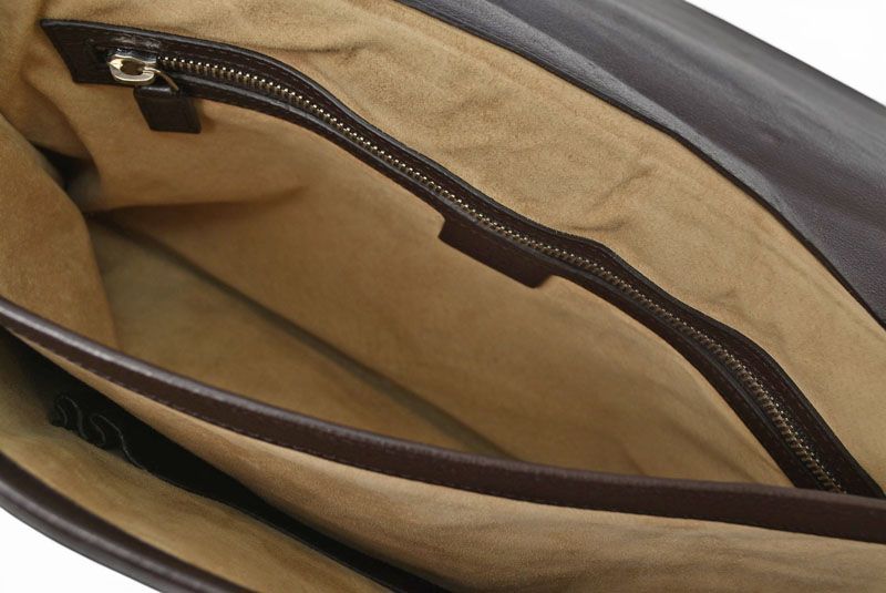 Gucci Clutch Compatible Vintage Leather Dark Brown Business — view 9