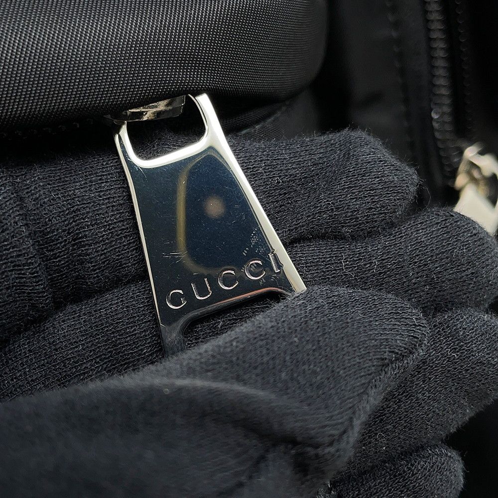 Gucci Sherry Line Backpack Nylon Black — view 9