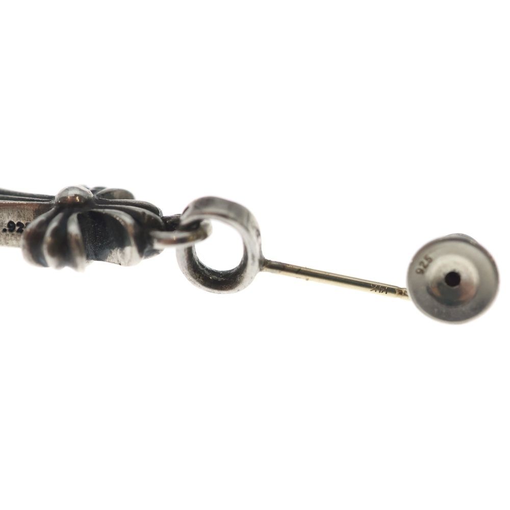Chrome Hearts Bby Pprchn Baby Fat Cross Drop Earrings Silver — view 6